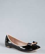 Chloe black patent leather bow ballet flats style# 317130001