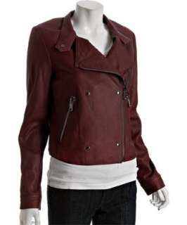 Andrew Marc ruby leather asymmetrical zip moto jacket   up to 