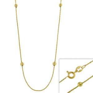   Italian Mirror Box Beaded Chain Necklace 16 18 20 24 Jewelry