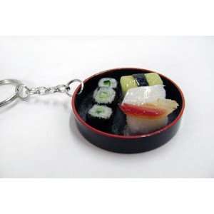  Japanese Fun Realistic Sushi Plate Keychain V2 Toys 