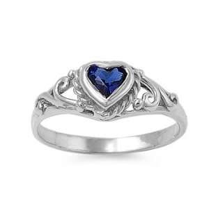   Ring (size 3) in Heart Shaped Black Velvet Gift Box Jewelry