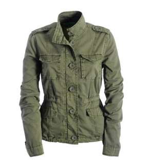 Aeropostale Womens Solid Military Style Jacket Winter Coat  