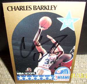 NBA All Star Charles Barkley Autographed/Signed Card.  