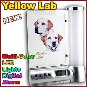   DOGS Yellow Labrador LED Digital DOG Alarm Clock Light: Home & Kitchen
