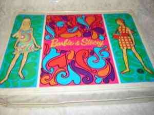 VINTAGE BARBIE AND STACEY DOLL CASE 1967 brilliant colors  