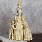 Victorian Decor Mother Children Sculpture Table Statue