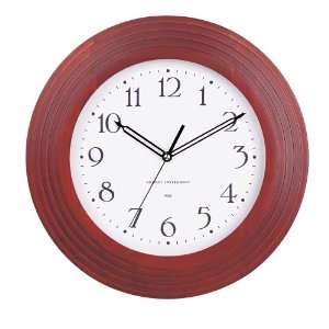   Wood 15 Inch Wall Clock with Set & Forget Technology