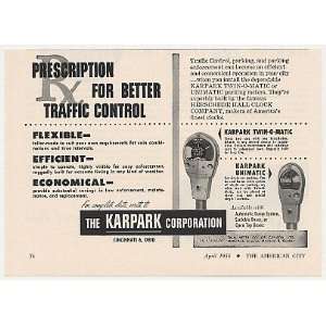   Karpark Twin O Matic Unimatic Parking Meters Print Ad