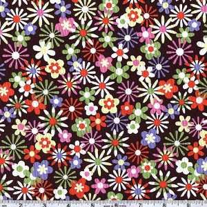   Michael Miller Flowers Aplenty Java Fabric By The Yard Arts, Crafts