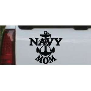 Black 14in X 14.0in    Navy Mom Military Car Window Wall Laptop Decal 