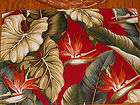 pair reversible hawaiian barkcloth fabric placemats bop burgundy 