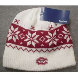  Montreal Canadiens Cuffless Knit Hat By Reebok Sports 