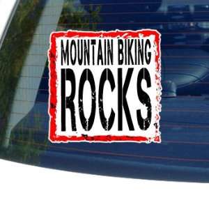 Mountain Biking Rocks   Window Bumper Laptop Sticker