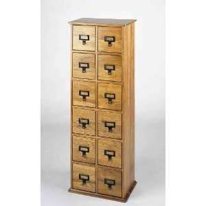  Multimedia Storage Cabinet with Library Style in Oak 