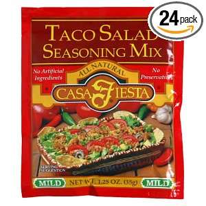 Casa Fiesta Taco Salad Seasoning, 1.25 Ounce Packages (Pack of 24)