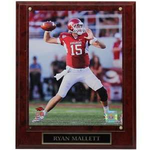NCAA Arkansas Razorbacks #15 Ryan Mallett 10.5 x 13 Player Plaque