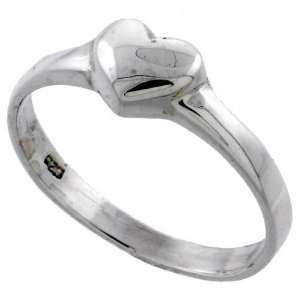  Sterling Silver Heart Ring (Available in Sizes 3 to 10 