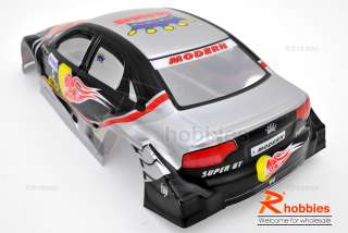 18 Audi Painted RC Car Body With Rear Spoiler (Black)  