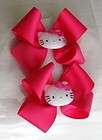 2pc Hello Kitty Ribbon Boutique Hair Bow Clip/Barrette