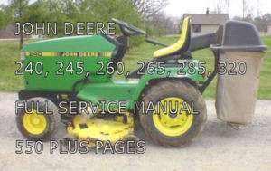 John Deere 240 to 320 lawn mower service manual pdf  