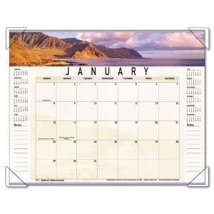  Visual Organizer : Panoramic Landscape Monthly Desk Pad Calendar 