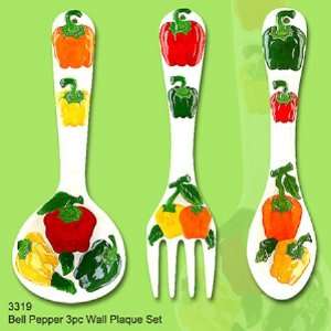  Bell pepper Large 17 Spoon & Fork Wall Decor Set Kitchen 