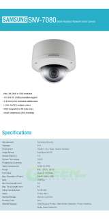 SAMSUNG CCTV SNV7080 Full HD 3MP Network Dome Camera / for NTSC 