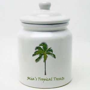  Ceramic Palm Tree Cookie Jar: Kitchen & Dining