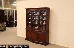 Georgian Breakfront Mahogany Bookcase China Cabinet  