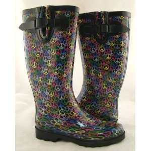   : Peace Sign Knee High Snow / Rain Boots NIB Size 9: Everything Else