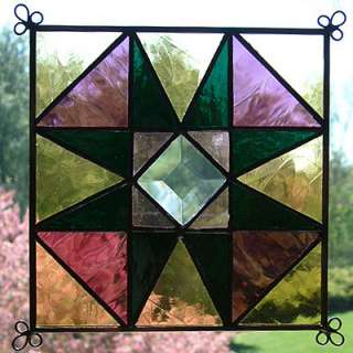 NEW 6 Stained Glass Art Window Quilt Suncatcher 632  