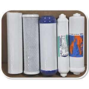 Stage Reverse Osmosis Filter Replacement Set with In Line DI Filter 