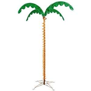   LED Rope Lighted Palm Tree with Amber Trunk