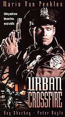 Urban Crossfire VHS Mario Van Peebles Cop Drugs