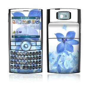  Samsung BlackJack 2 Skin Decal Sticker   Blue Neon Flower 