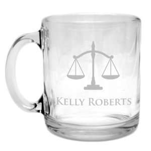  Scales of Justice Glass Coffee Mug