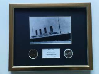 RARE Limited Edition 100 Years Titanic Coin Photo Display + COA FRAMED