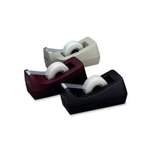   Tape dispenser offers weighted base. Holds tape up to 3/4 wide and