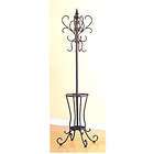 Black Metal Coat Rack Hall Tree with Umbrella Stand by Coaster 900804 