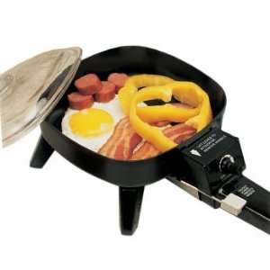   Non Stick Electric Skillet with Glass Lid, Black