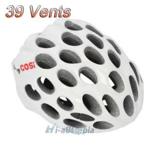 New Cool EPS PVC 39 Vents Sports Bike Bicycle Cycling White Helmet 