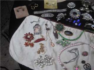 HUGE VINTAGE JEWELRY LOT 54pc HIGH END SIGNED PIECES WEISS 925 PATELLI 