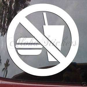 NO FOOD DRINK Vinyl Decal Car Truck Window Sticker L28  