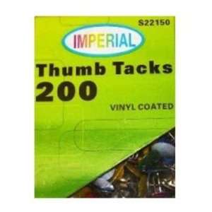  200 Piece Thumb Tacks Vinyl Case Pack 144 