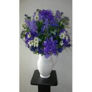   Bouquet of Purple Hydrangeas Silk Floral Arrangement 
