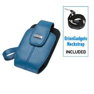  Leather Pouch Case (Light Blue) for BlackBerry Torch 9800 