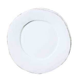  Vietri Lastra White Dinner Plate 12 in (Set of 4): Home 