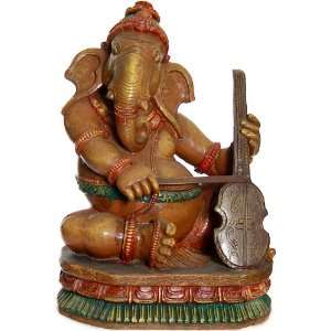   Lord Ganesha   South Indian Temple Wood Carving